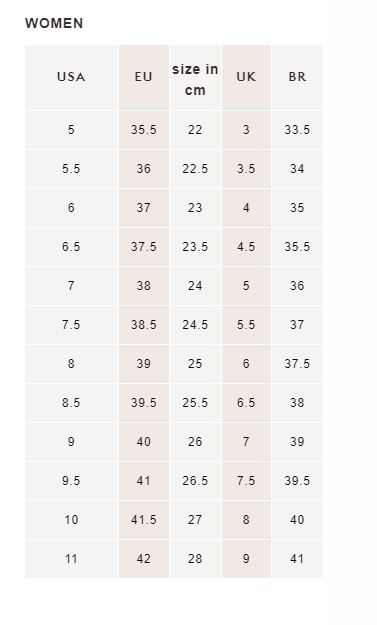timberland women's size guide