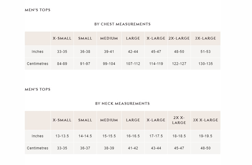 timberland shirt size guide